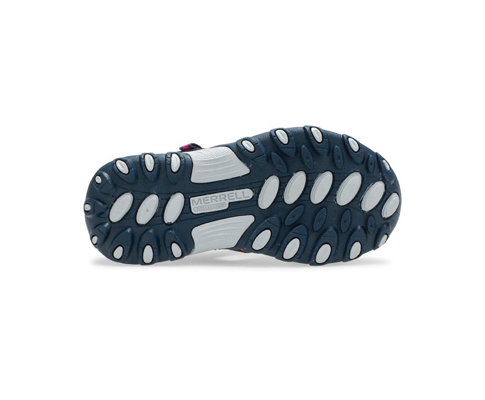 Merrell Hiking Shoes Navy/Pink - Hydro Moc H2O Hiker - Kids 30UIHKBRY